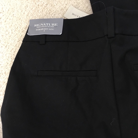 NWT ANN TAYLOR Black dress pants 2 straight leg - Picture 6 of 8